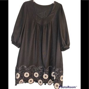 Donna Morgan Knee Length Black Dress